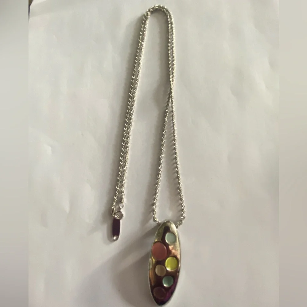 Rare! Vintage Whiting Davis Silver Earrings Pendant & Intricately Woven Chain Se